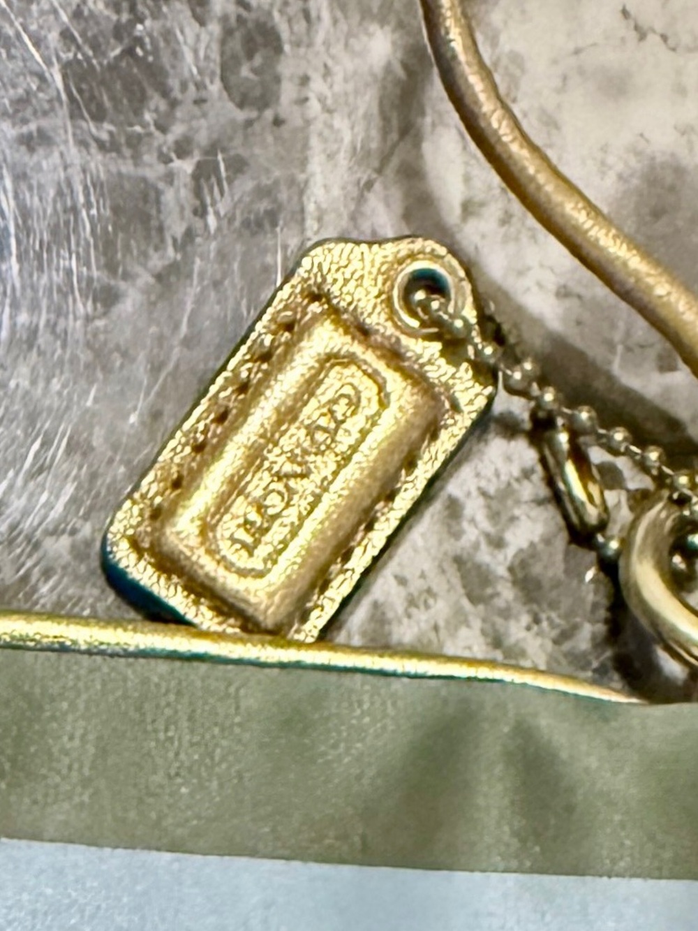 Coach Striped Multicolor Wristlet with Gold Trim - Picture 3 of 5